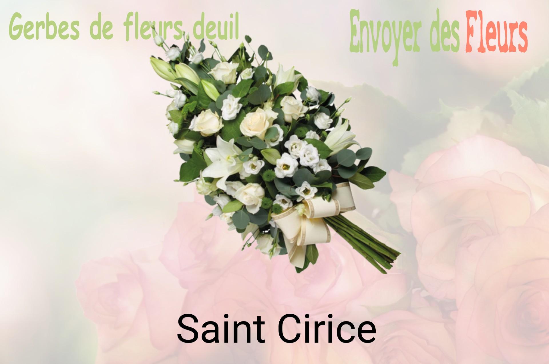 Gerbe de fleurs de deuil livrée à Saint-Cirice